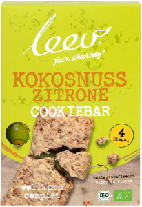 Organic cookie kokos & lemon cereals bars